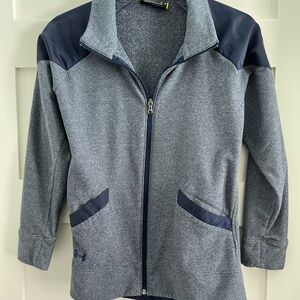 Under Armour Navy Heathered Fleece Jacket